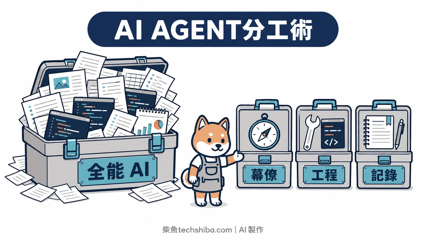 一個全能 AI 不如一支小團隊：AI AGENT分工與記憶分層怎麼設計