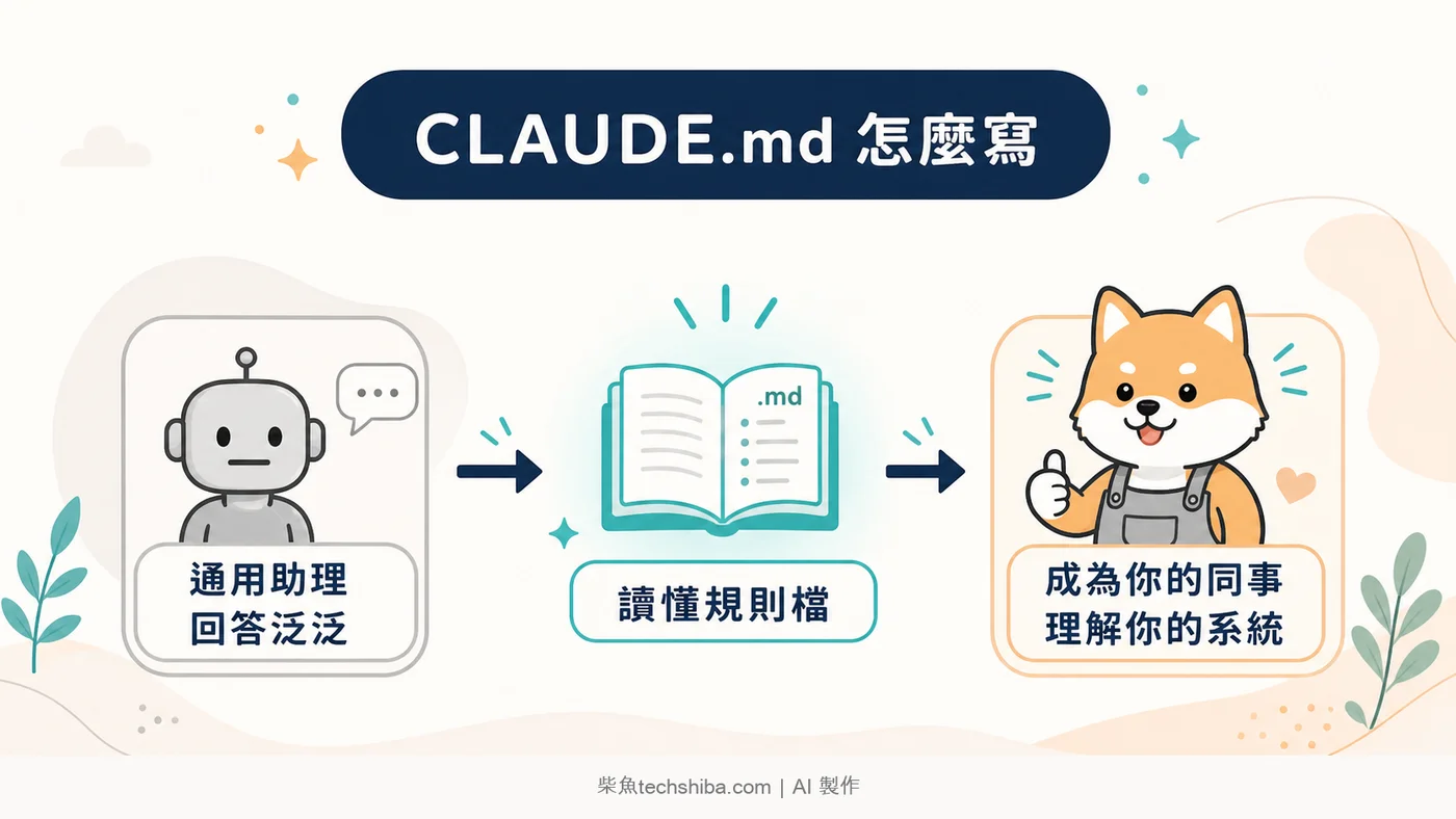 CLAUDE.md 怎麼寫？768 行砍到 153 行，AI 從通用助理變懂我的同事